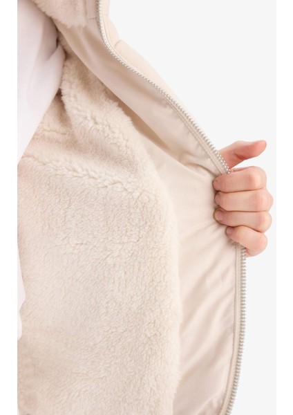 Kız Çocuk Pelüş Astar Fermuarlı Şişme Mont C5390A825AU