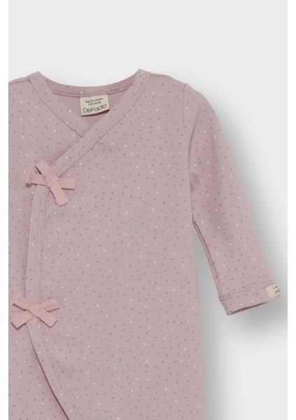 Kız Bebek Yenidoğan Puantiyeli Fitilli Kaşkorse Uzun Kollu Tulum F2184A525AU fiyatları