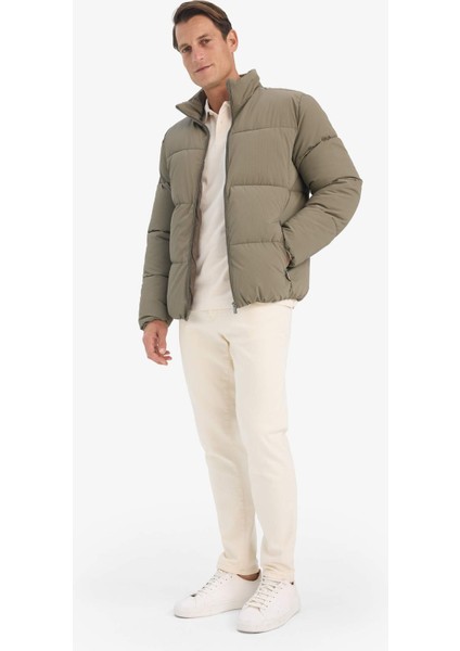 Su İtici Rüzgar Geçirmez Dik Yaka Astarlı Fermuarlı Cepli Kışlık Mont F0307AX25WN fiyatları