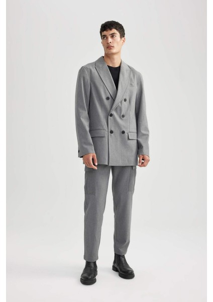 Ceket Yaka Astarlı Düğmeli Blazer Ceket B0056AX23WN