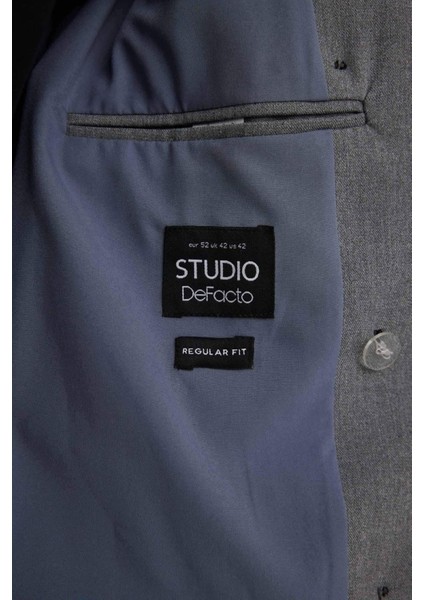 Ceket Yaka Astarlı Düğmeli Blazer Ceket B0056AX23WN