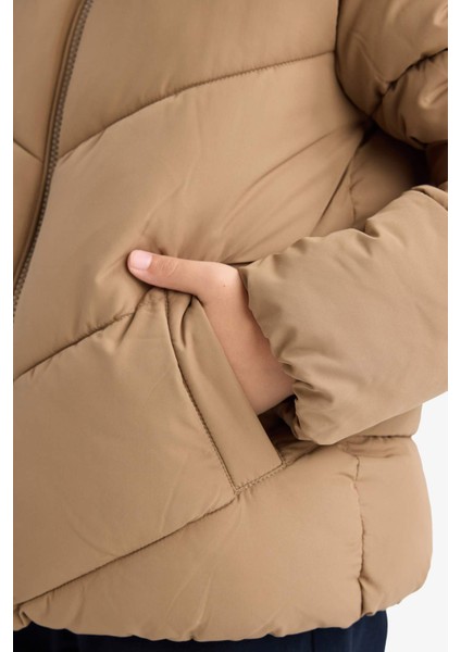 Kız Çocuk Su Geçirmez Polar Astarlı Fermuarlı Şişme Mont C5391A825AU indirimleri