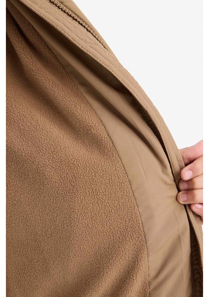 Kız Çocuk Su Geçirmez Polar Astarlı Fermuarlı Şişme Mont C5391A825AU