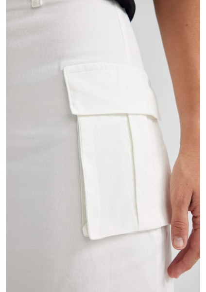 A Kesim Normal Bel Gabardin Mini Etek A9394AX23HS