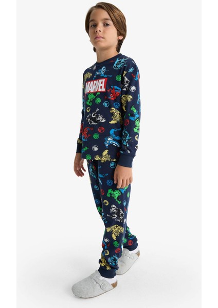 Erkek Çocuk Marvel Comics Pijama Takımı Uzun Kollu Üst Uzun Alt F1898A825AU
