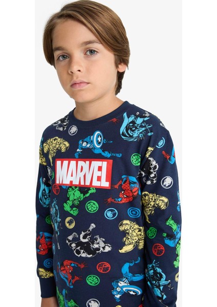 Erkek Çocuk Marvel Comics Pijama Takımı Uzun Kollu Üst Uzun Alt F1898A825AU fırsatları
