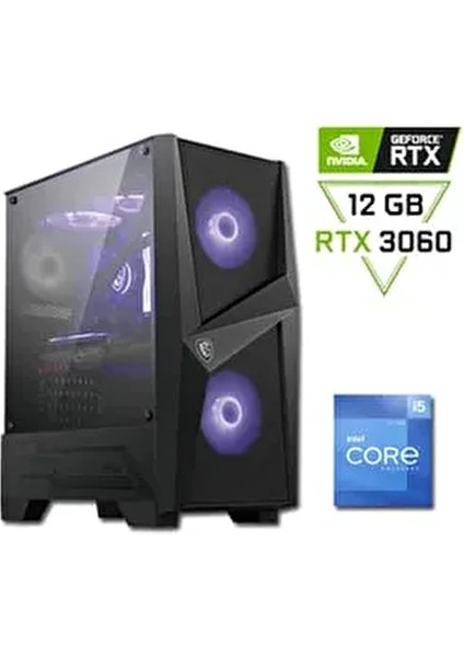 Intel Core I5 12400F 16GB Ddr4 500GB 3300-3100 MB S M2 SSD Zotac RTX3060 Gamıng Masaüstü Pc