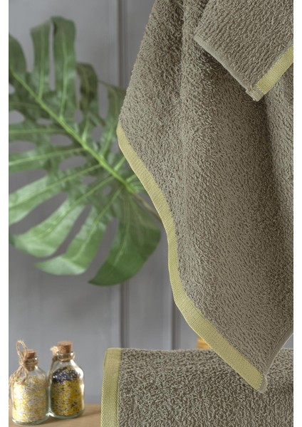 Neşe Home Rosa 2’li Banyo Havlu Seti Haki – %100 Pamuklu, Yumuşak ve Emici fiyatları