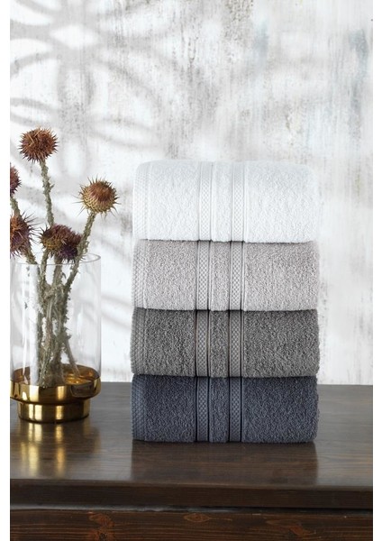 Neşe Home Sofia 4’lü El & Yüz Havlu Seti 50x90 – %100 Pamuklu, Yumuşak ve Emici