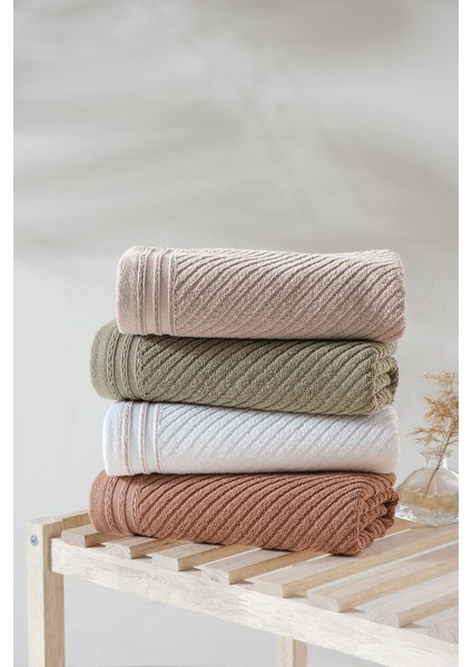 Neşe Home Valeron 4’lü El & Yüz Havlu Seti 50x90 – %100 Pamuklu, Yumuşak ve Emici