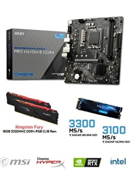 Intel Core I5 12400F 16GB Ddr4 500GB 3300-3100 MB S M2 SSD Zotac RTX3060 Gamıng Masaüstü Pc modelleri