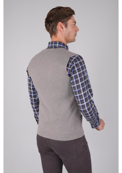 Vizon Düz Triko Yün Erkek Yelek TRYL24K24203_D08 fiyatları