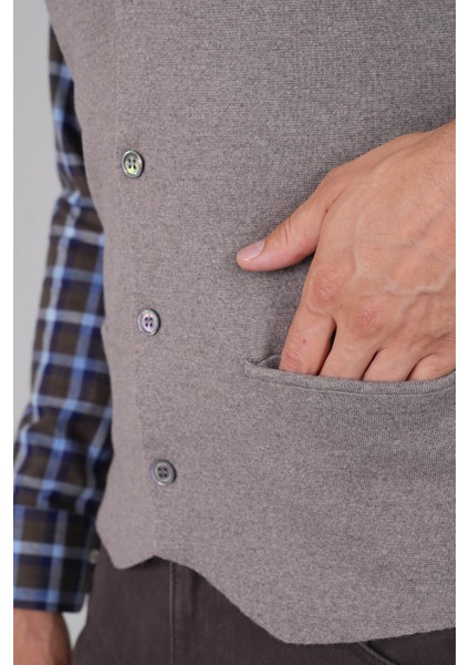 Vizon Düz Triko Yün Erkek Yelek TRYL24K24203_D08 fırsatları