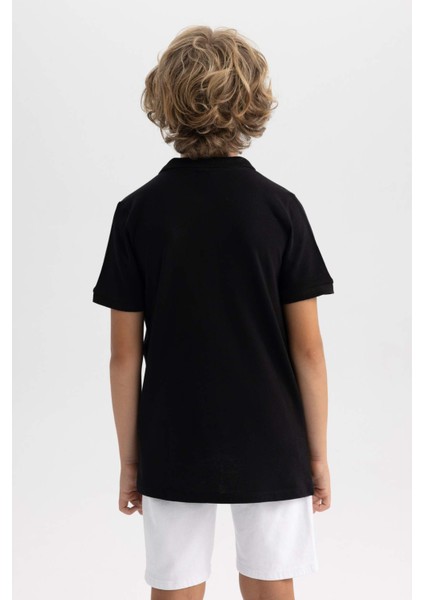 Erkek Çocuk Pike Kısa Kollu Polo Okul Tişörtü B0668A8NS