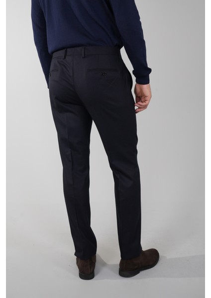 Lacivert Doğal Pamuk Pilesiz Spor Pantolon PNS24K24003_D39 fiyatları