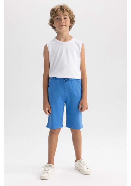 Erkek Çocuk Regular Fit Sweatshirt Kumaşı Şort B0900A8NS