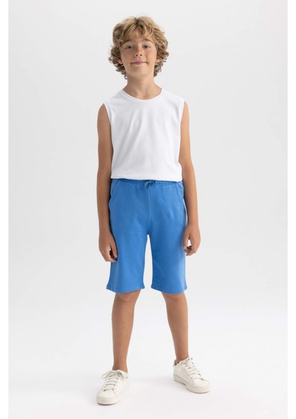 Erkek Çocuk Regular Fit Sweatshirt Kumaşı Şort B0900A8NS