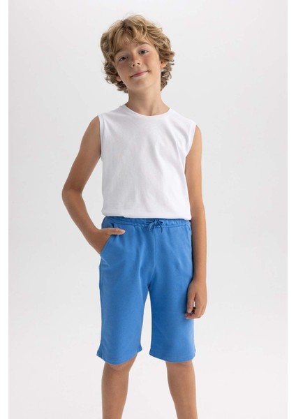 Erkek Çocuk Regular Fit Sweatshirt Kumaşı Şort B0900A8NS