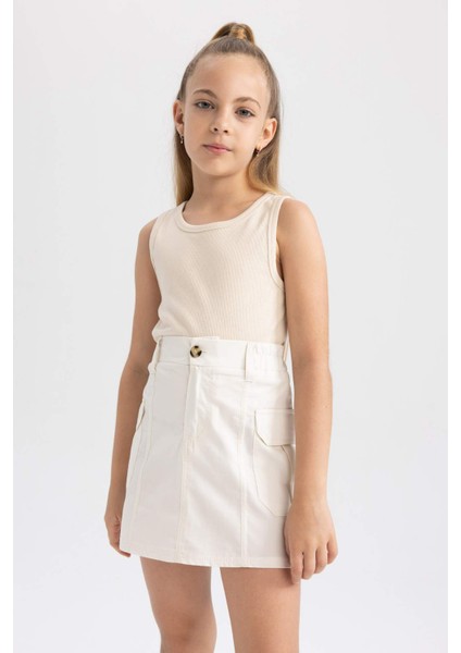 Kız Çocuk Poplin Etek B0712A823HS