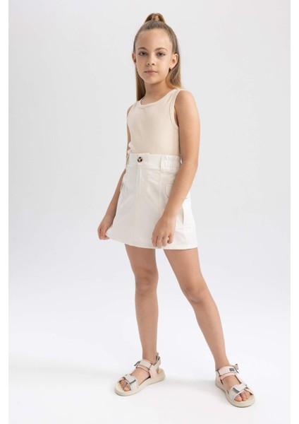 Kız Çocuk Poplin Etek B0712A823HS