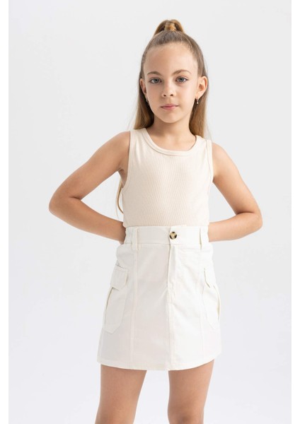Kız Çocuk Poplin Etek B0712A823HS