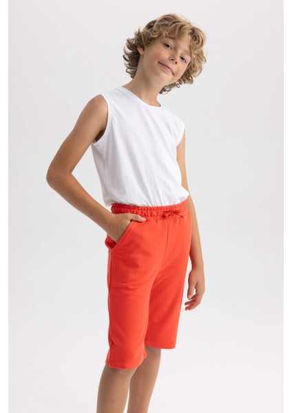 Erkek Çocuk Regular Fit Sweatshirt Kumaşı Şort B0900A8NS