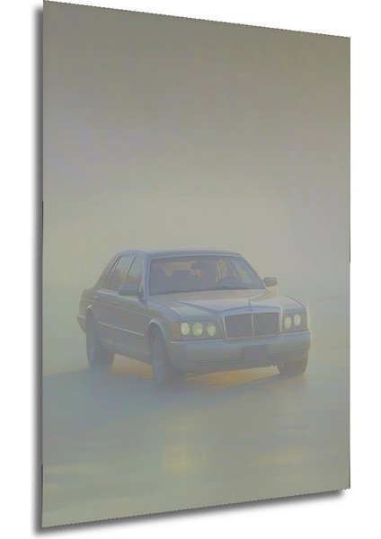 Retro Mercedes Yağlı Boya Görünümlü Dekoratif Ahşap Ev/işyeri/ofis Kare Tablo modelleri