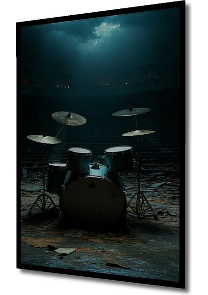 Çerçeve Görünümlü Sahne Tozu Davul Rüyası Yağlı Boya Görünümlü Dekoratif Ahşap Ofis Kare Tablo fiyatları