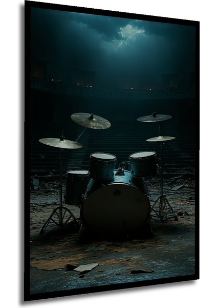 Çerçeve Görünümlü Sahne Tozu Davul Rüyası Yağlı Boya Görünümlü Dekoratif Ahşap Ofis Kare Tablo modelleri