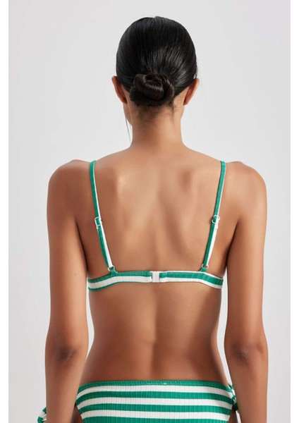 Fall in Love Regular Fit Çizgili Ribana Bikini Üstü B0383AX23HS