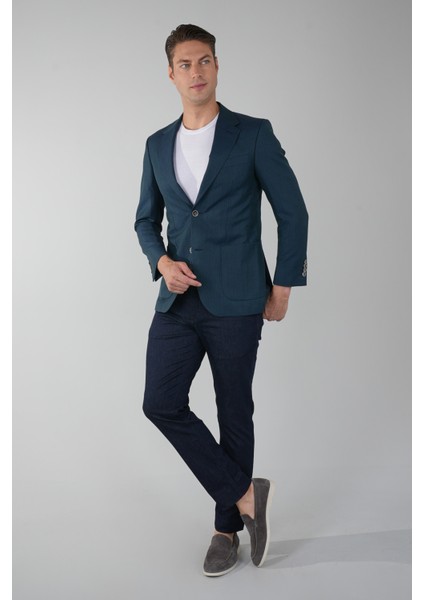 Erkek Platinum Regular Fit Torba Cep Yün Koyu Yeşil Ceket PCK25Y25010_D48 indirimleri