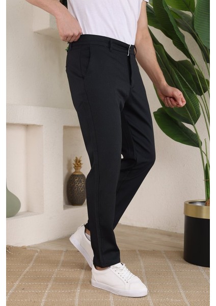 Erkek Casual Slim Fit Cord Desenli Kumaş Pantolon fiyatları
