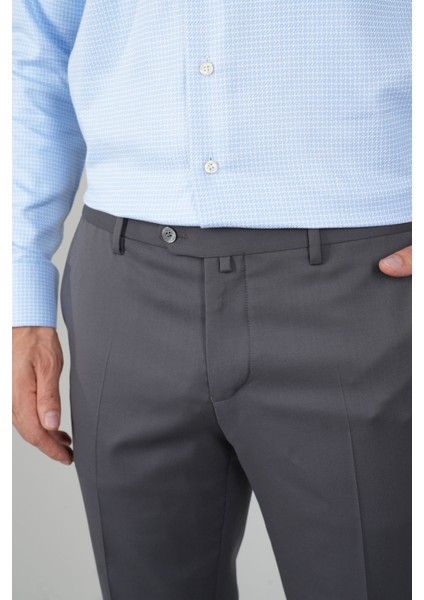 Gri Yün Dokuma Erkek Klasik Pantolon PPNK25YNOS001_D55 modelleri
