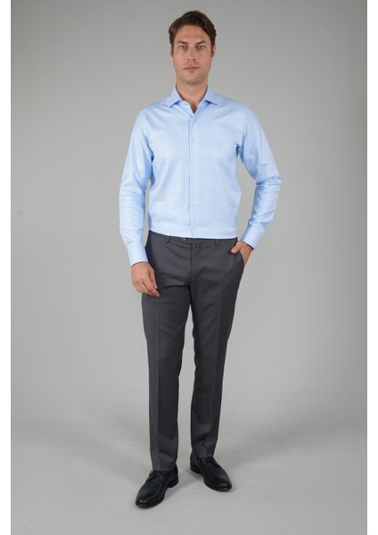 Gri Yün Dokuma Erkek Klasik Pantolon PPNK25YNOS001_D55 indirimleri