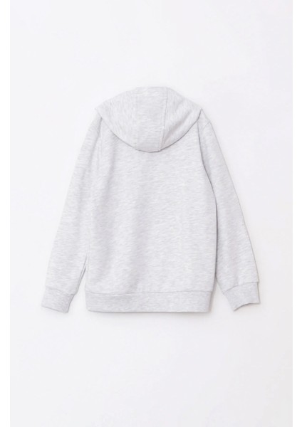 Şardonlu Kapüşonlu Çocuk Okul Sweatshirt D Nakışlı - 601101 fırsatları