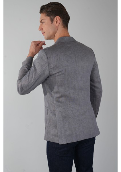 Erkek Regular Fit Yün Ceket Mavi PCK25Y25002_D35 fiyatları