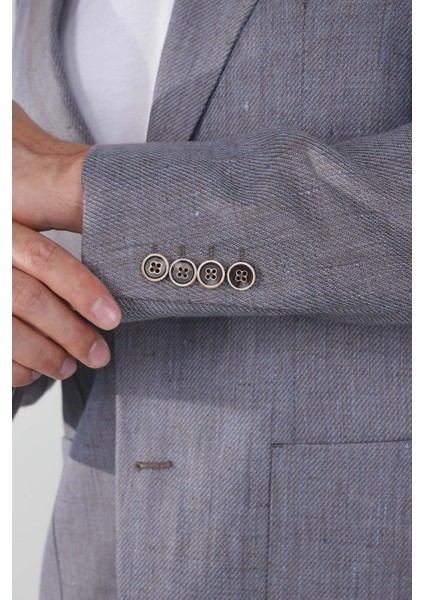 Erkek Regular Fit Yün Ceket Mavi PCK25Y25002_D35 fırsatları