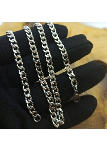 5.5 mm Gurmet Erkek Çelik Kolye Zincir Ince Model fiyatları