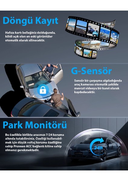 D90-4CH Fhd Wi-Fi Gps + 128GB Sd Kart
