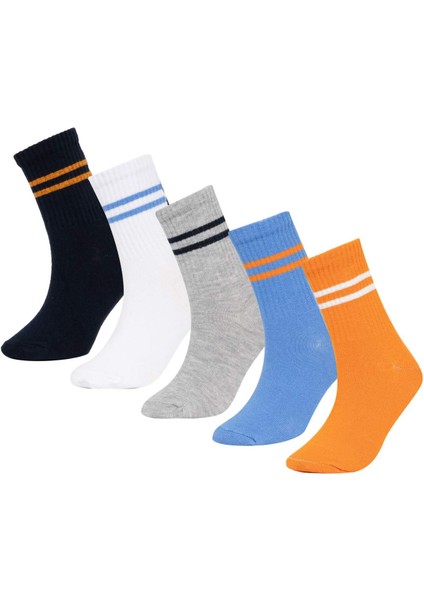 Erkek Çocuk 5'li Pamuklu Uzun Çorap A6666A8NS