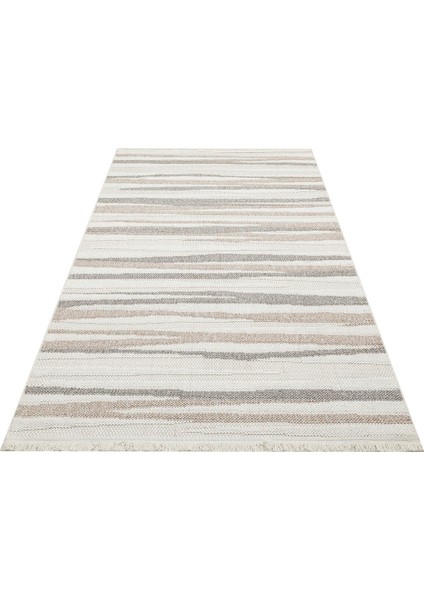 Motto Mot 02 Beyaz Bej - Yumuşak Dokulu Modern Halı fırsatları