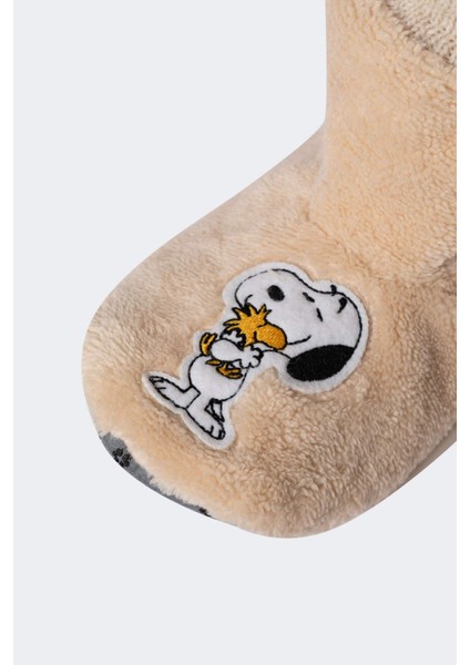 Kadın Snoopy Düz Taban Ev Botu B1248AX23WN