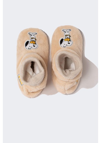 Kadın Snoopy Düz Taban Ev Botu B1248AX23WN