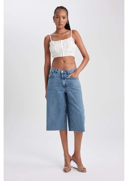 V Yaka Askılı Crop Bluz B2170AX23HS