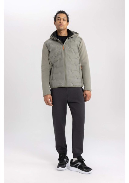 Fit Rüzgar Geçirmez Mont Slim Fit Dar Kesim Kapüşonlu Fermuarlı Cepli B2301AX24SP