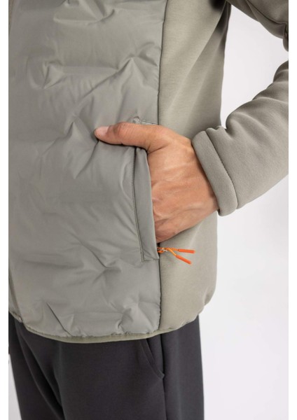 Fit Rüzgar Geçirmez Mont Slim Fit Dar Kesim Kapüşonlu Fermuarlı Cepli B2301AX24SP