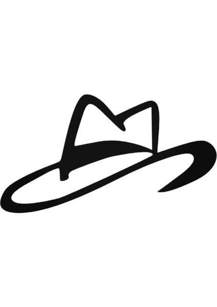 Western Kovboy Hat Oto Özel Yeni Sticker 20 cm
