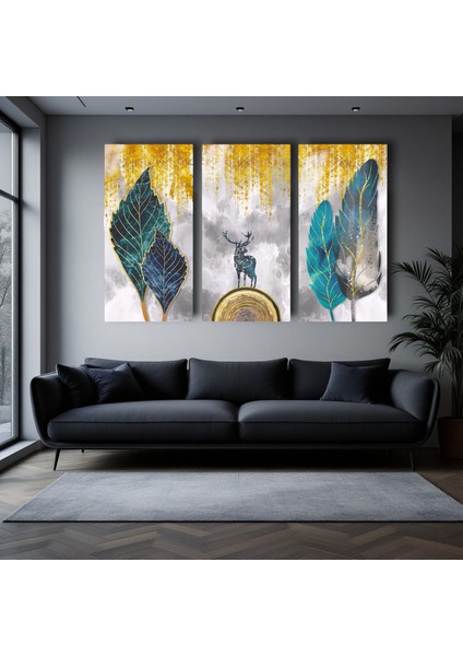 :temperli Cam Üçlü Set Tablo, Tablo, Üçlü Tablo, Uv Baskı, Cam Tablo, 3’lü Set, CUT003