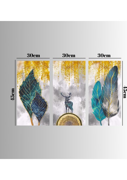 :temperli Cam Üçlü Set Tablo, Tablo, Üçlü Tablo, Uv Baskı, Cam Tablo, 3’lü Set, CUT003