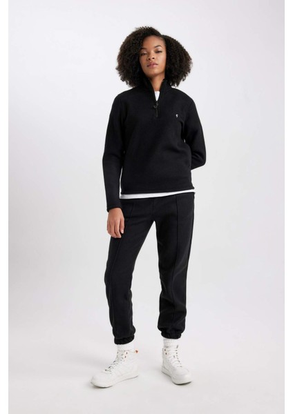 Fit Sporcu Jogger Eşofman Altı Standart Fit Çift Cepli A4504AX23WN